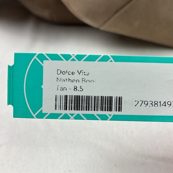 NWOB Dolce Vita Nathen Tan Suede Leather Almond Toe Block Heel Knee Boot Sz 9 - Picture 8 of 8